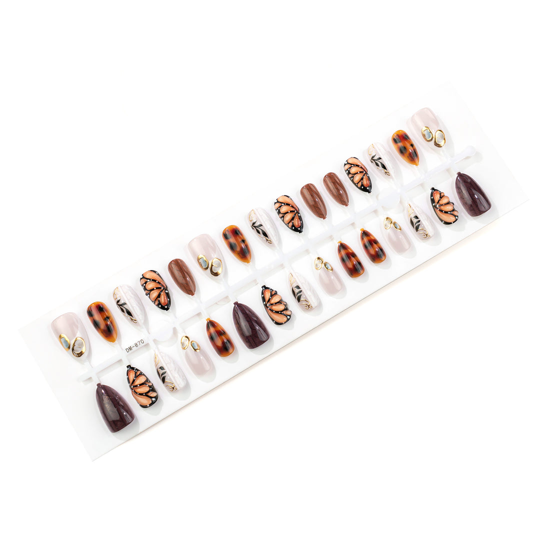 Artistic Gourmet Chocolate-Inspired Press-On Nail Art Set Kalsten