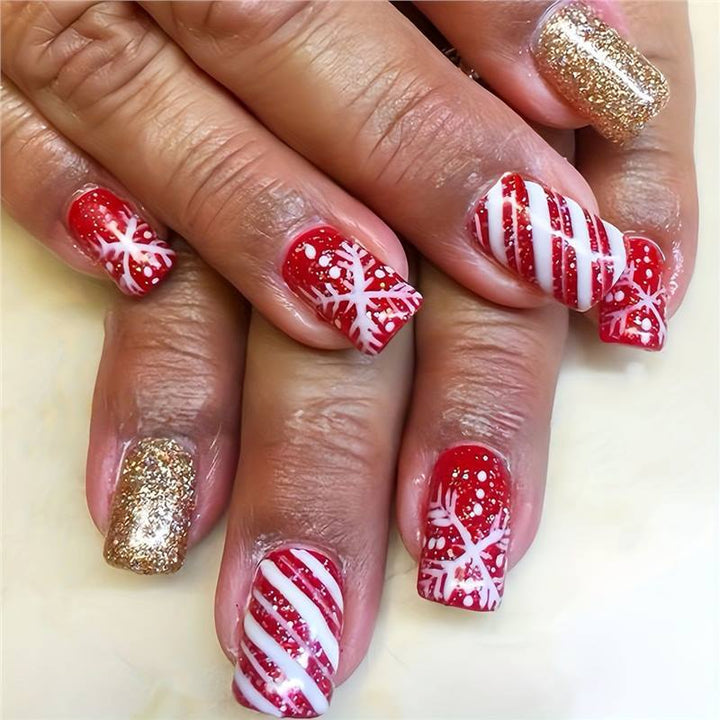 Festive Themed Press-On Nail Art Set Kalsten