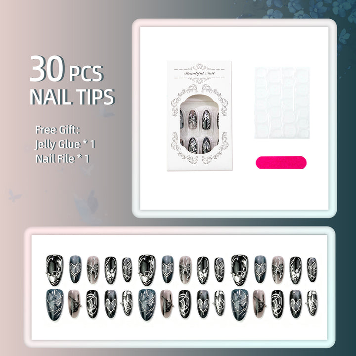 Manual Artistic Press-On Nail Set