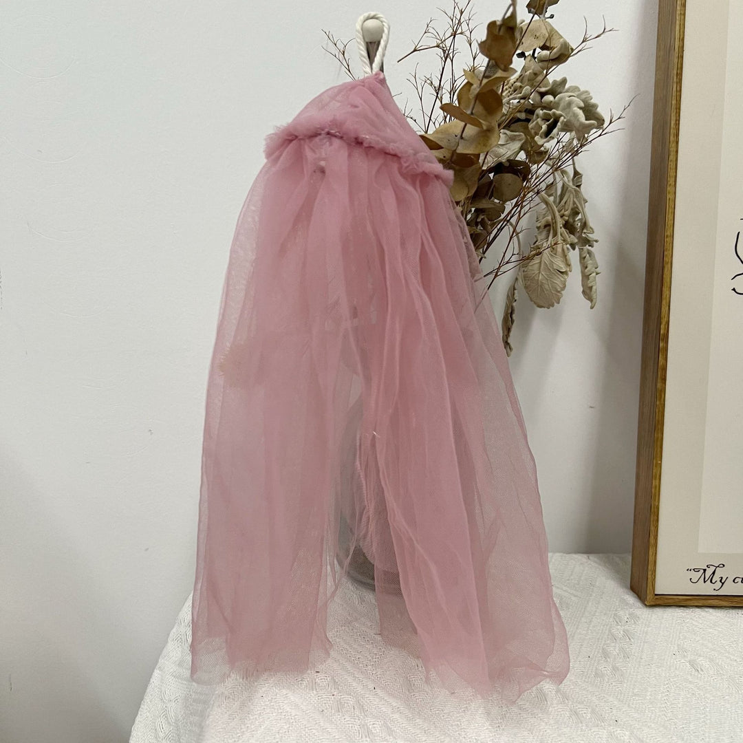 Layered Tulle Chapel-Length Bridal Veil with Gathered Comb