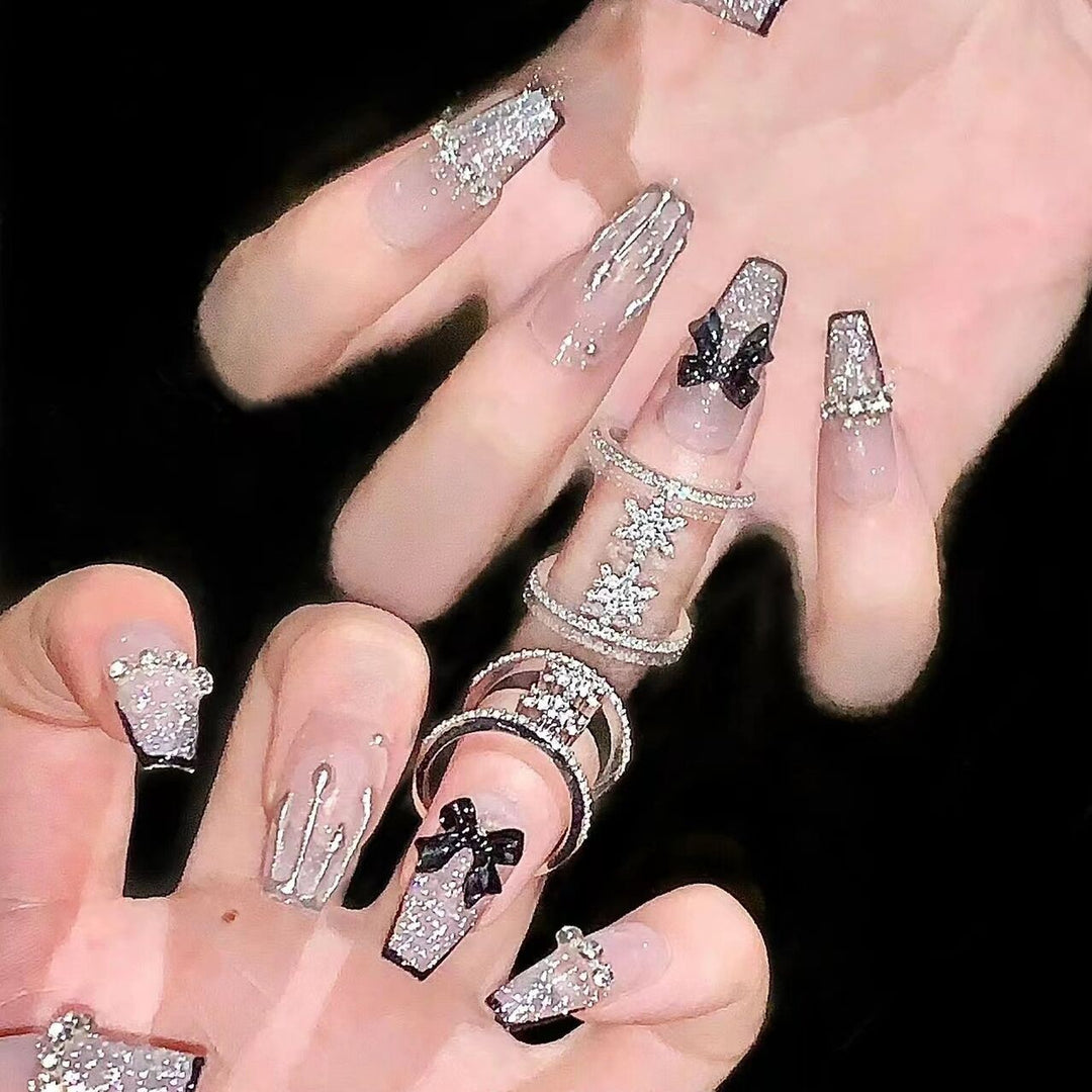 Premium Rhinestone-Embellished Press-On Nail Set Kalsten 1787296405
