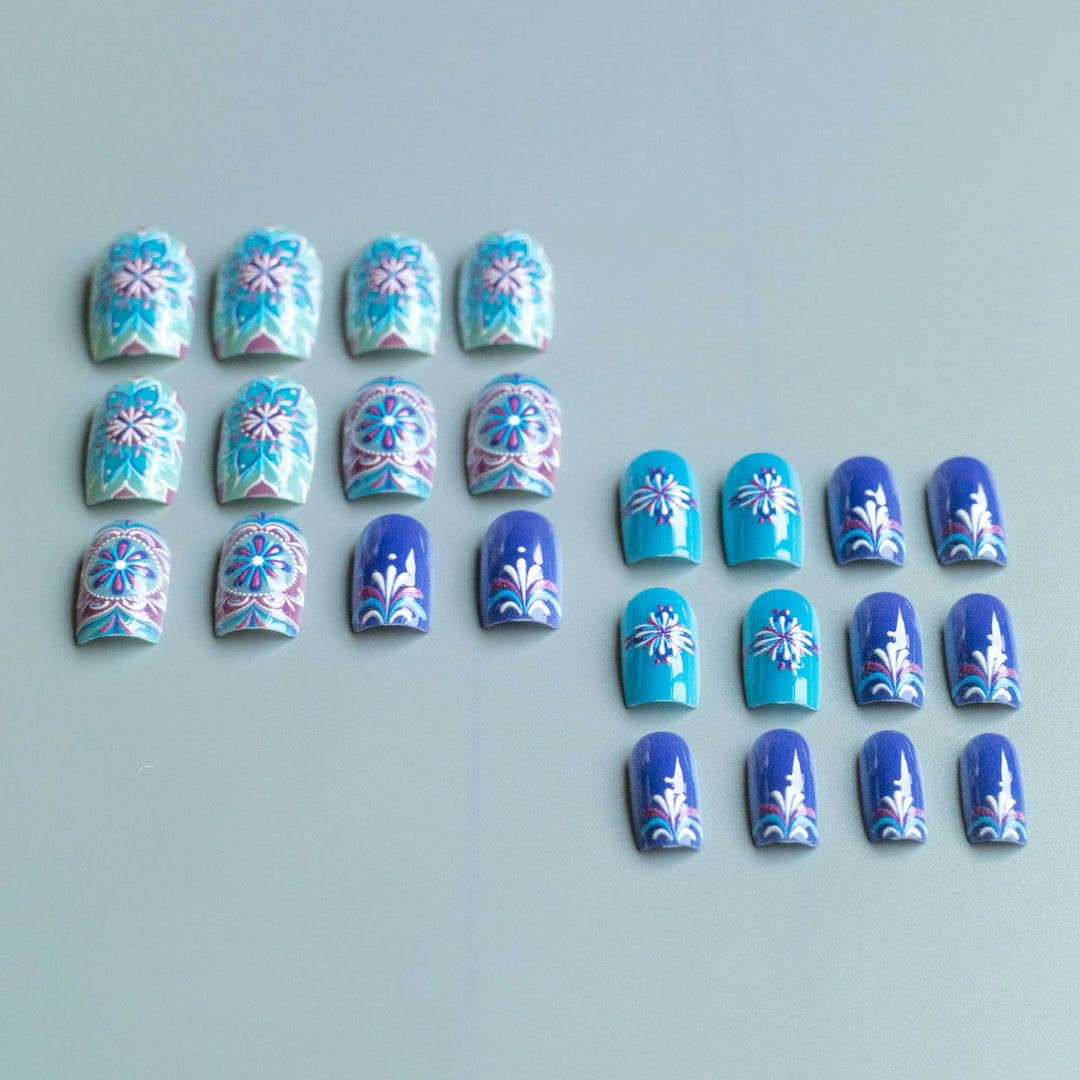 Artistic Floral Pattern Nail Art