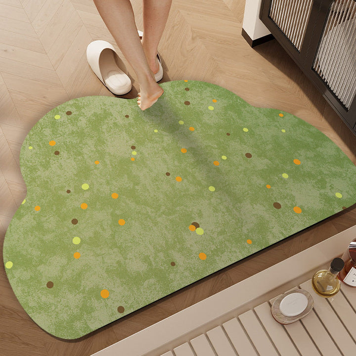 Floral Pattern Bath Mat