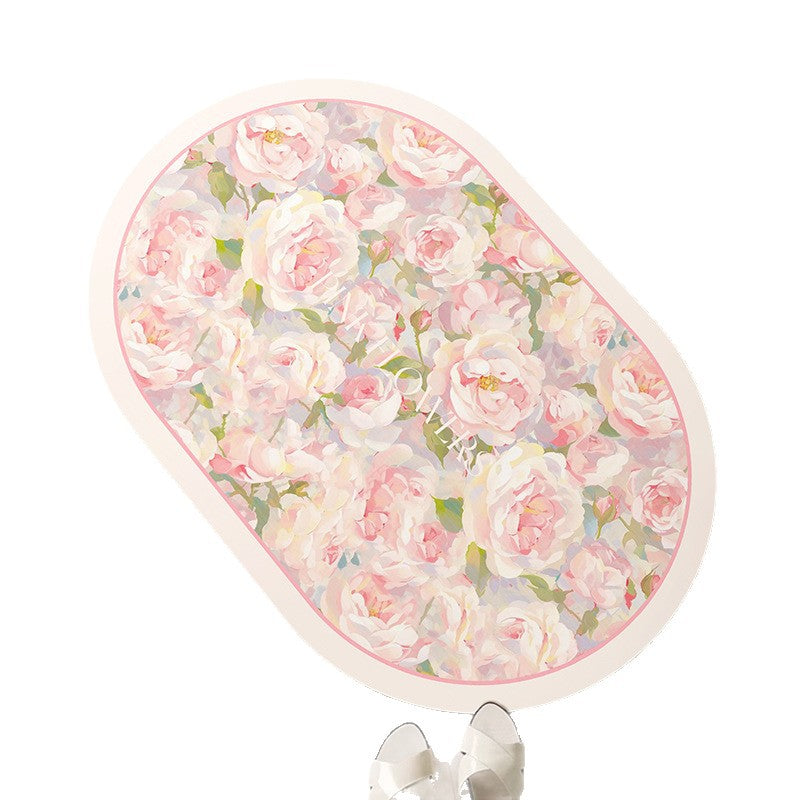 Decorative Floral Bath Mat Kalsten