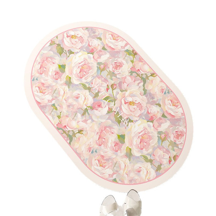 Decorative Floral Bath Mat Kalsten