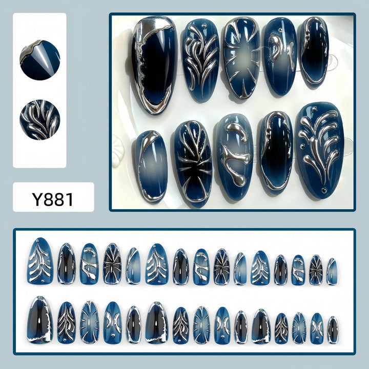 Artificial nails in the elegant leaf design Kalsten