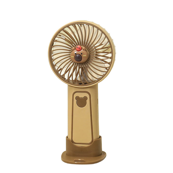 Women's Portable Mini Hand Fan with Cute Bear Design Kalsten