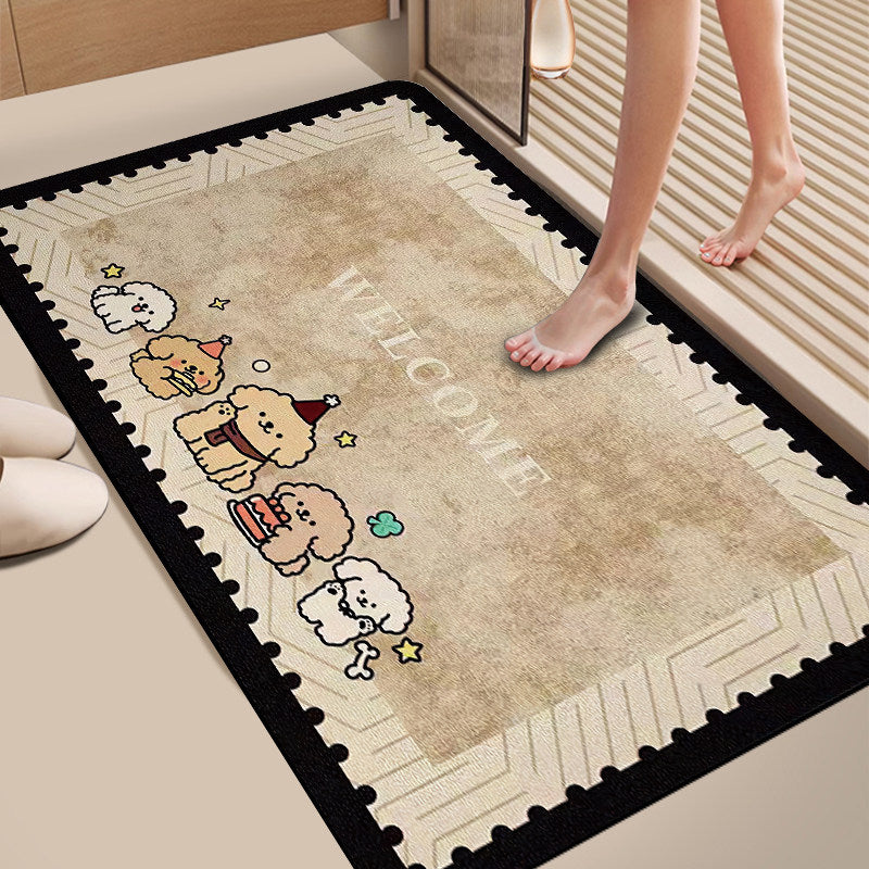 Plush Dog-Themed Bath Mat Kalsten