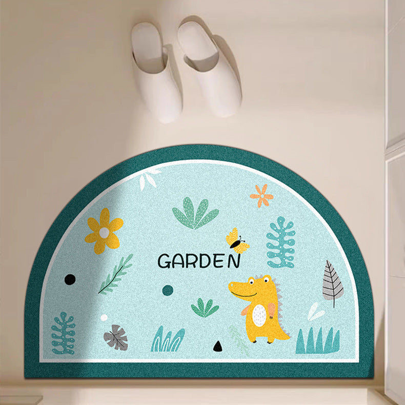 Playful Giraffe Themed Bath Mat