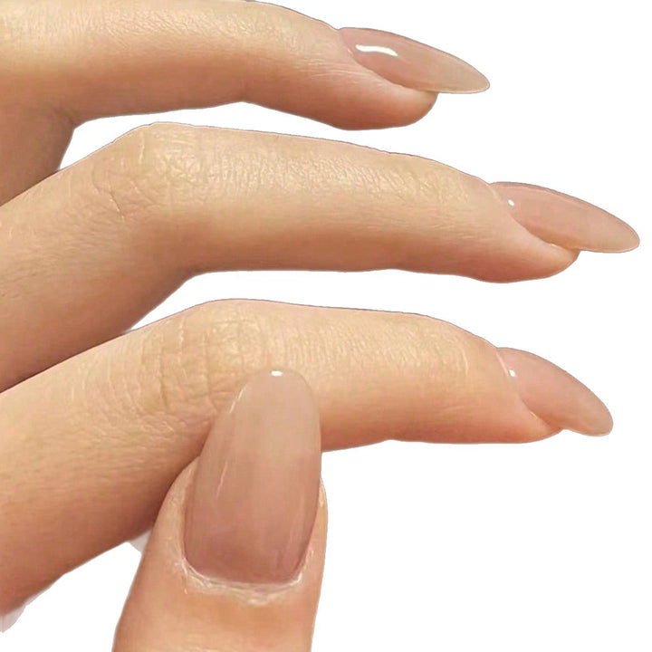 Natural Glossy Almond-Shaped Press-On Nail Tips Kalsten