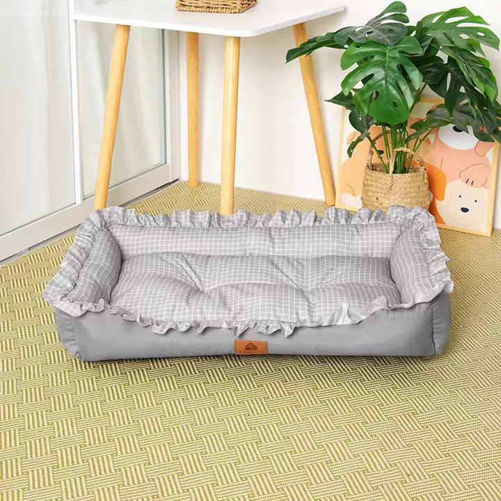 Elegant Ruffled Dog Bed