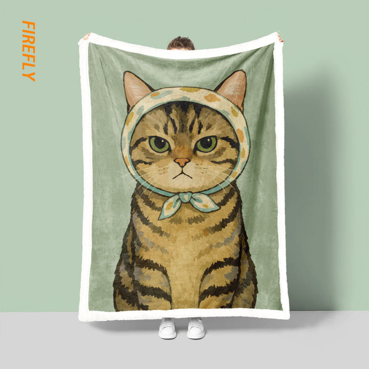 Fun Cartoon Cat Blanket