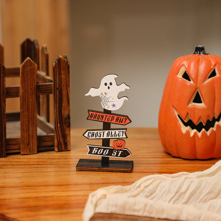 Creative Halloween Decor Sign with Pumpkin Motif Kalsten