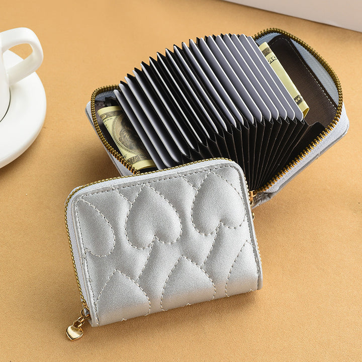 Quilted Heart Design Coin Purse