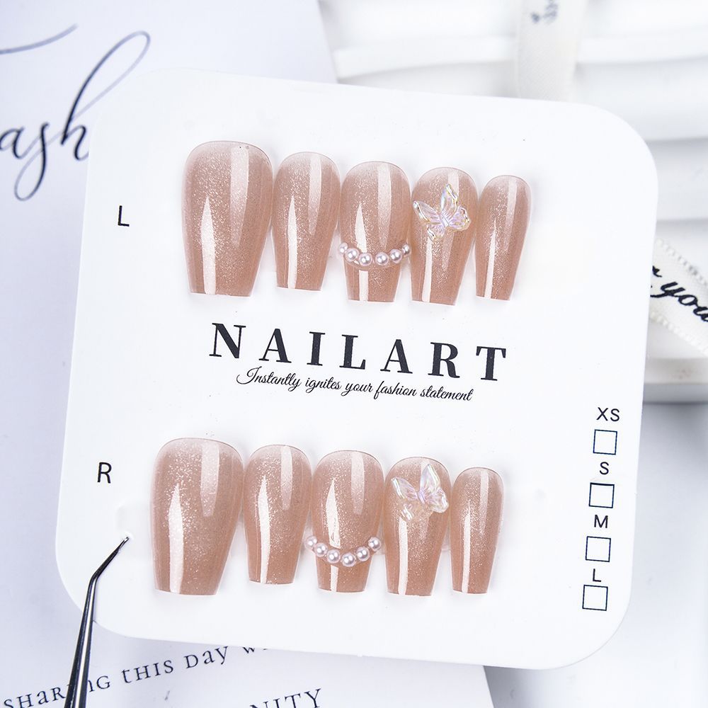 Decorative 3D Butterfly Press-On Nails Kalsten