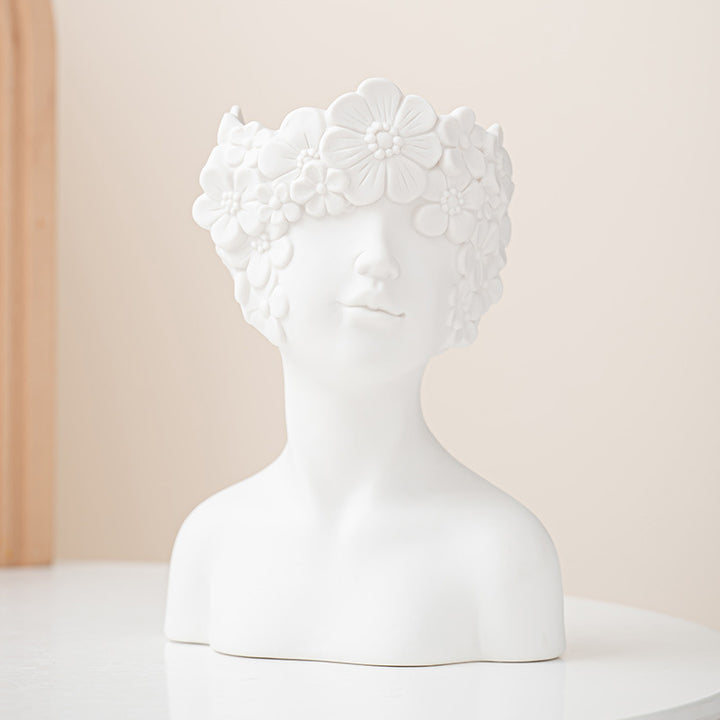 Decorative Flowers Face Pot