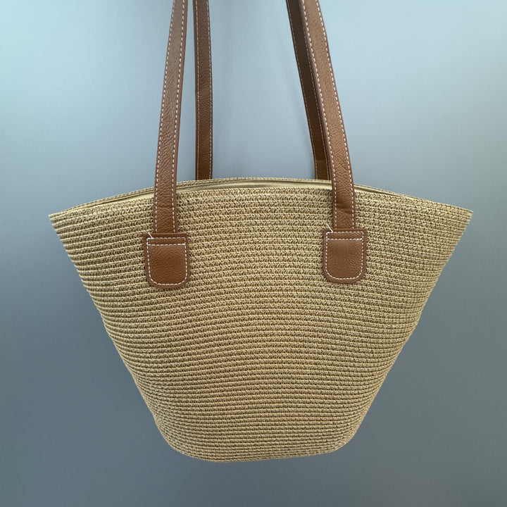 Basket bag with leather handles Kalsten
