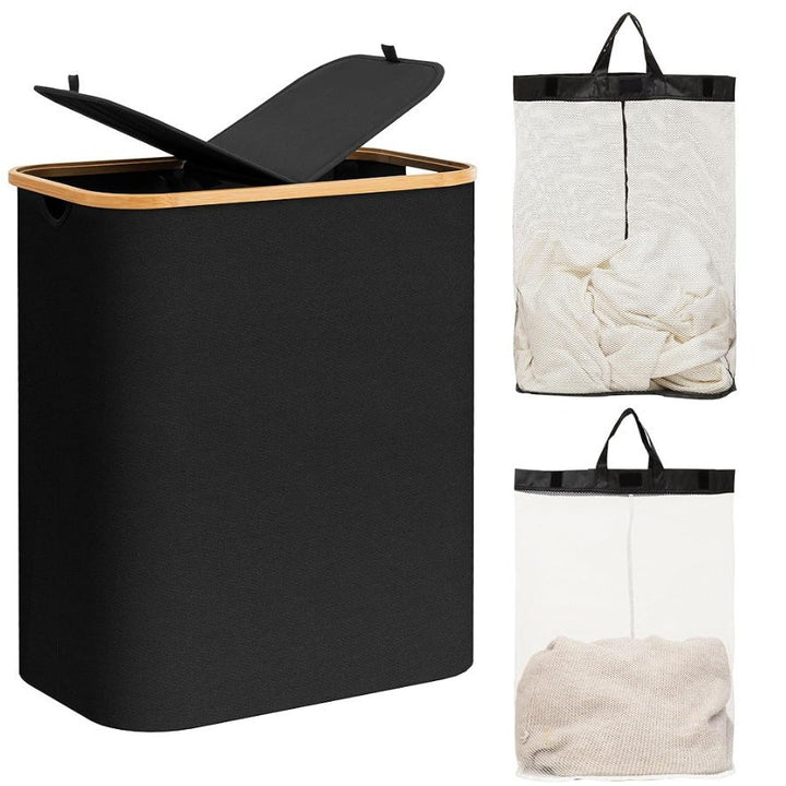 Practical laundry basket with lid Kalsten