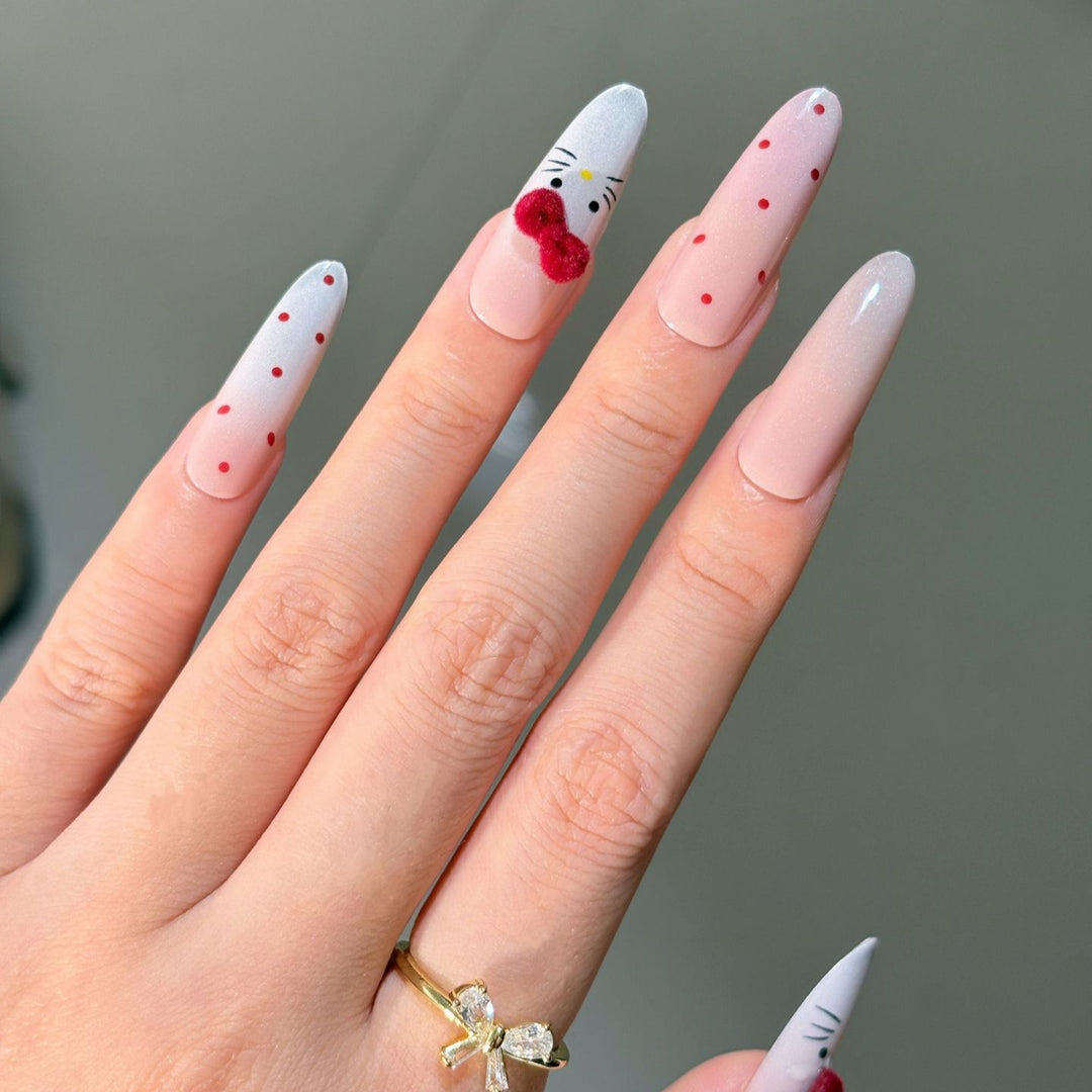 Decorative Press-On Nail Art Set with Character Design Kalsten