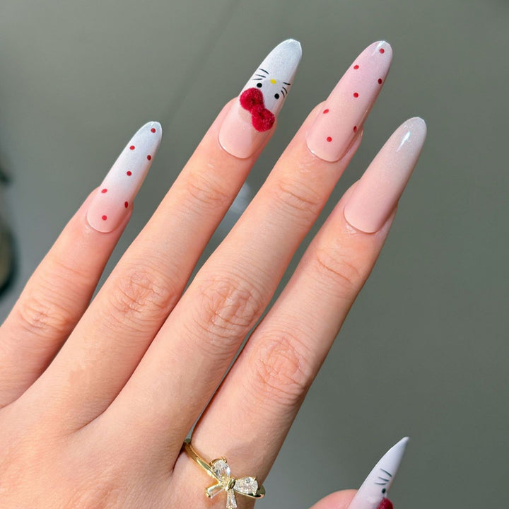 Decorative Press-On Nail Art Set with Character Design Kalsten