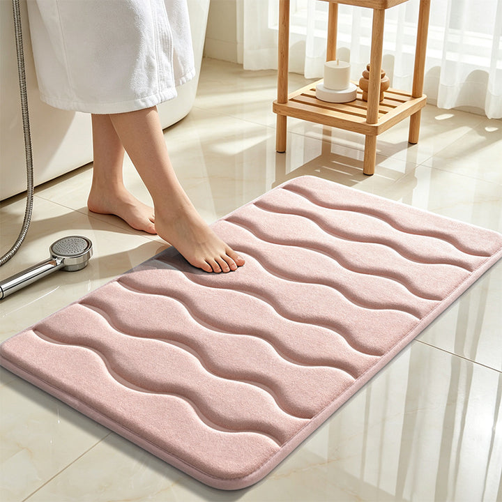 Soft Wave Design Bathroom Mat Kalsten