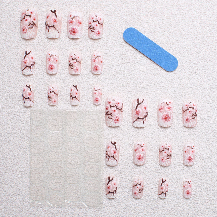Floral Embellished Press-On Nail Art Kalsten