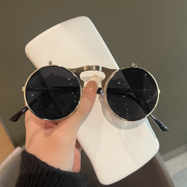 Ladies Round Designer Sunglasses with Innovative Frame Kalsten