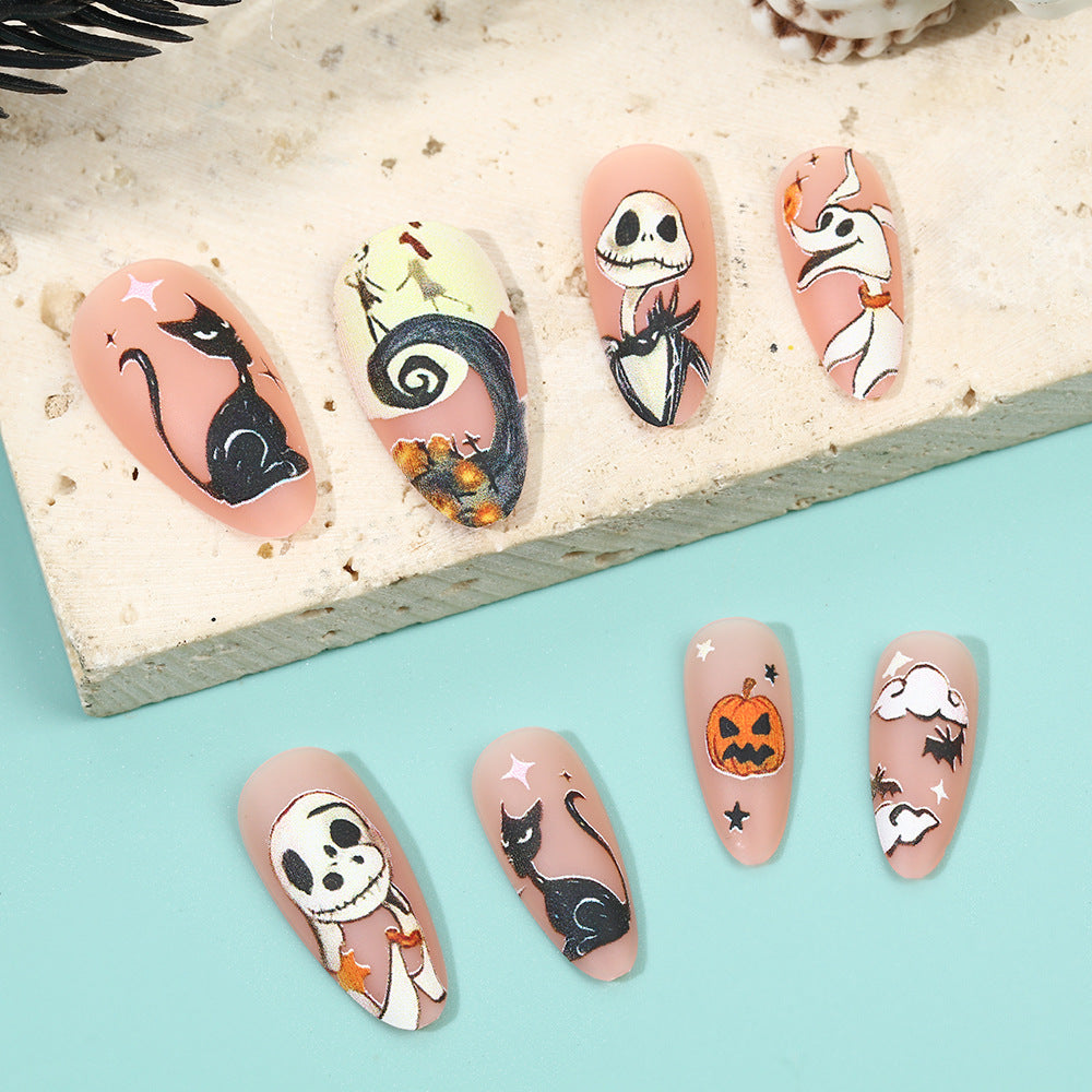 Artificiälnägel mit Halloween-Motiven Kalsten