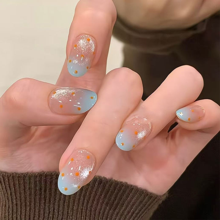 Decorative Press-On Nail Art with Ombre Design Kalsten