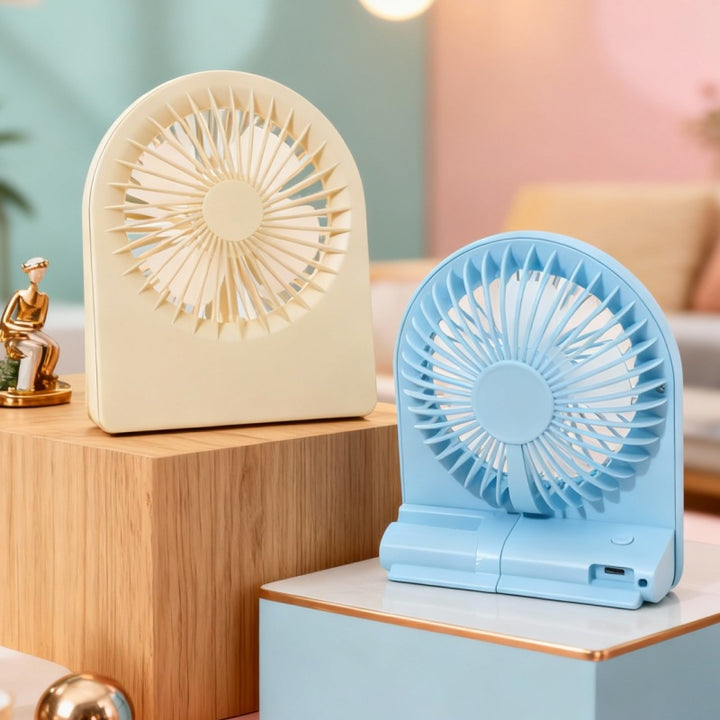 Portable table fan with USB connection and flexible tilt Kalsten