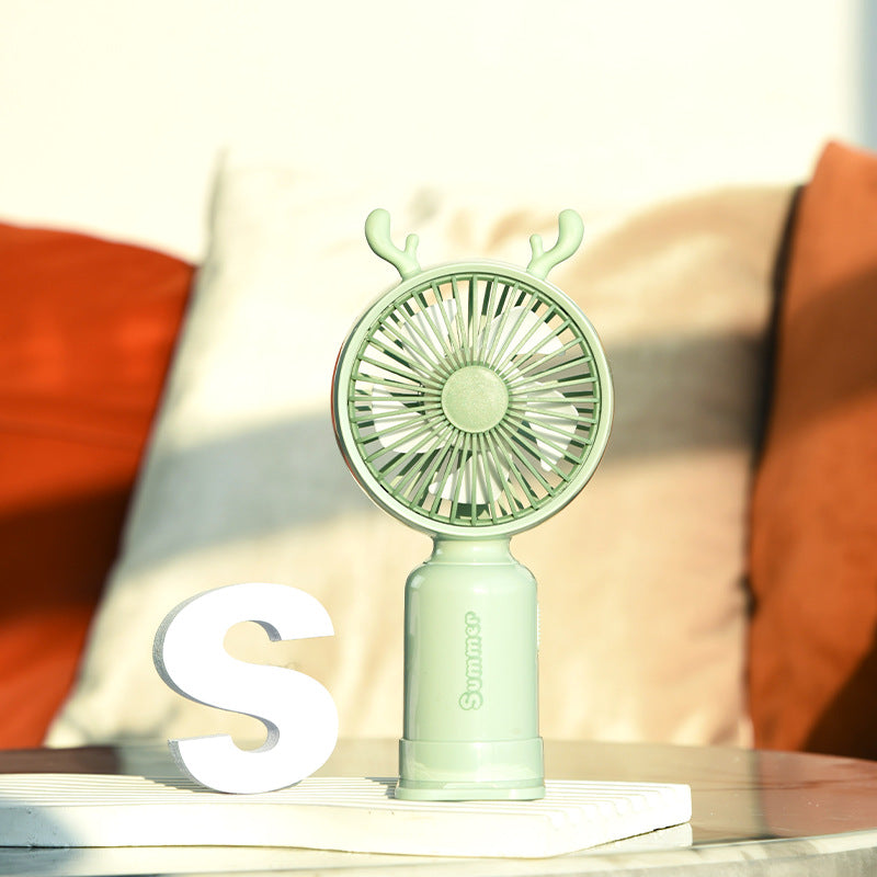 Portable Deer-Themed Handheld Cooling Fan Kalsten