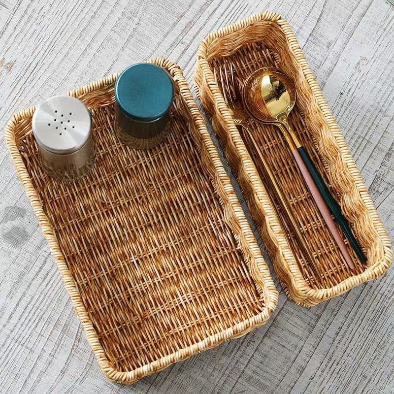 Rectangular Woven Storage Tray Kalsten