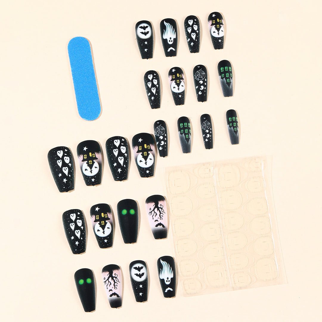 Spooky Gothic-Themed Nail Art Extensions Kalsten
