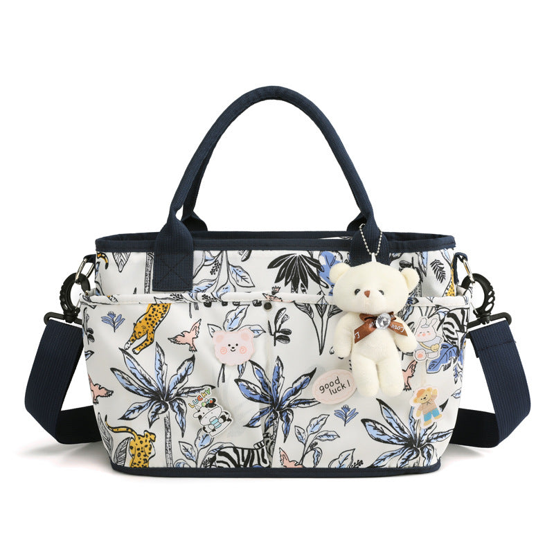 Multi-Pocket Floral Pattern Tote Bag Kalsten