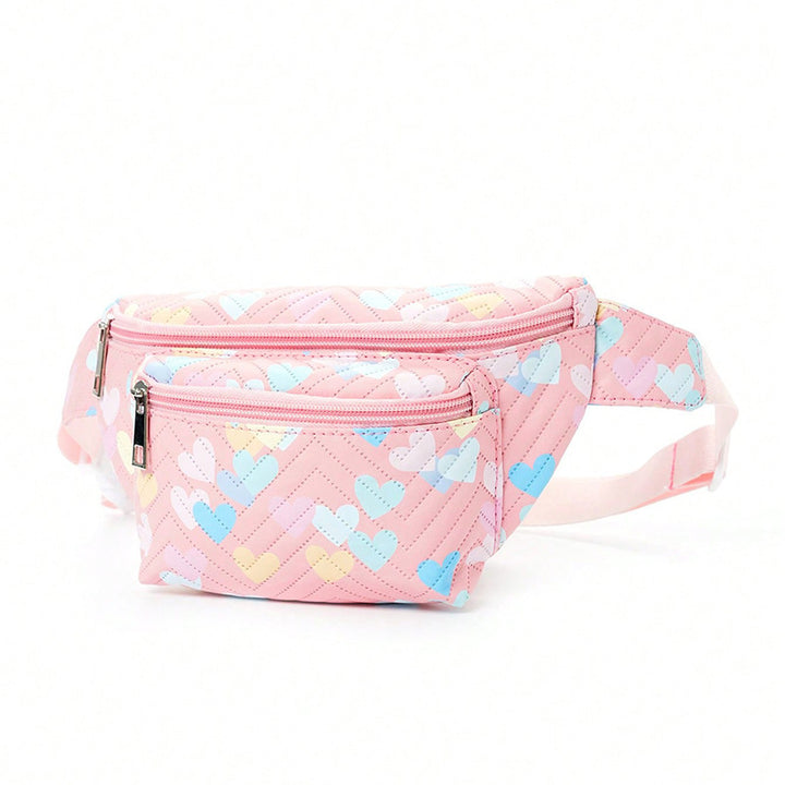 Waist bag with heart-shaped design and multiple compartments Kalsten