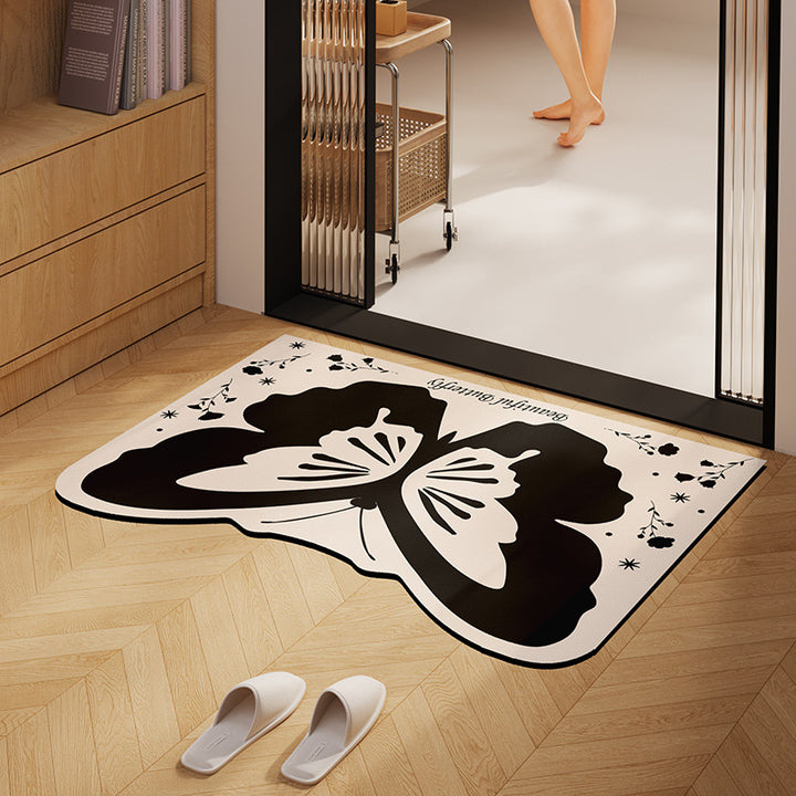 Artistic Butterfly Design Door Mat Kalsten