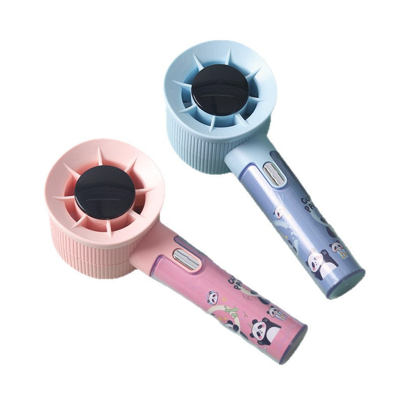 Cooling portable rechargeable handheld misting fan with cute panda print Kalsten