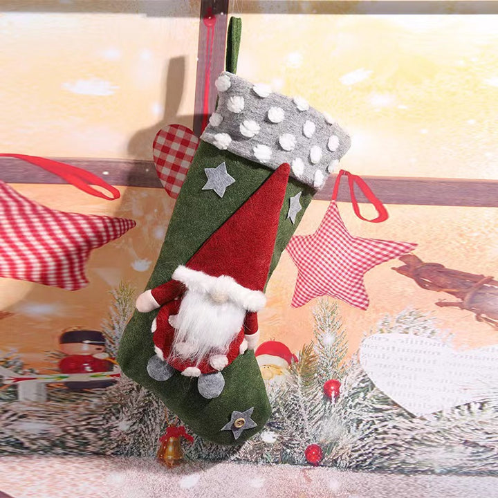 Festive Christmas stocking with nostalgic design Kalsten