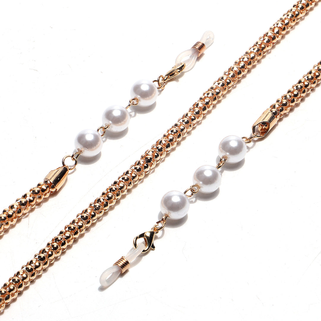Chic Pearl-Accented Eyewear Chain Kalsten