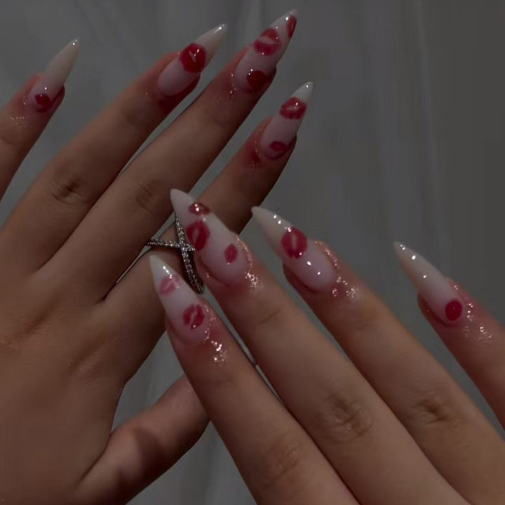 Artistic Kiss-Print Press-On Nail Set