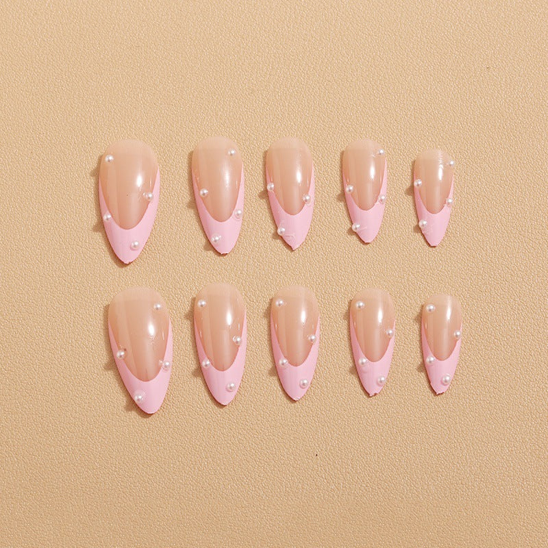 Acrylic nail set with glamorous 3D decorations and elegant design Kalsten