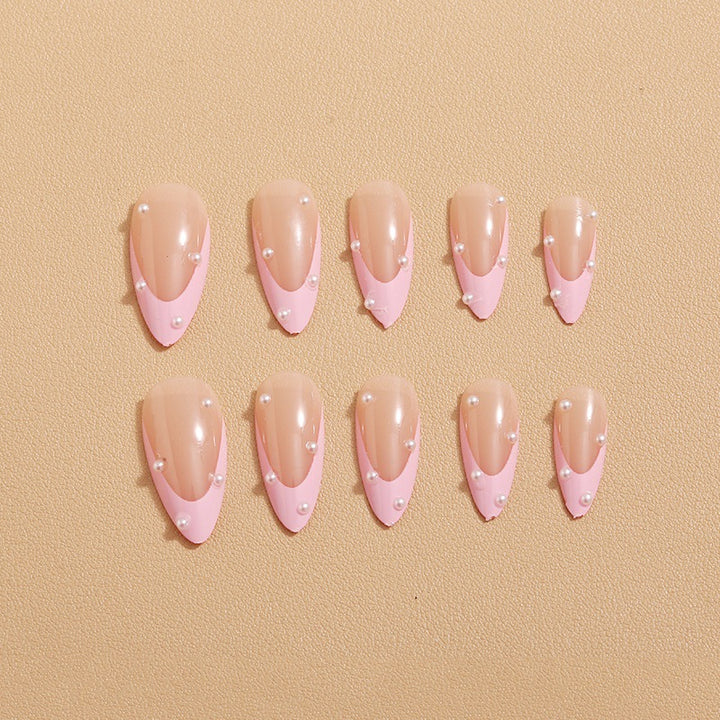 Acrylic nail set with glamorous 3D decorations and elegant design Kalsten