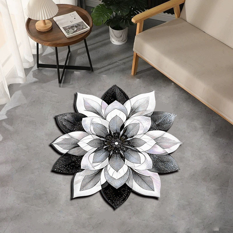 Decorative peacock-themed rug