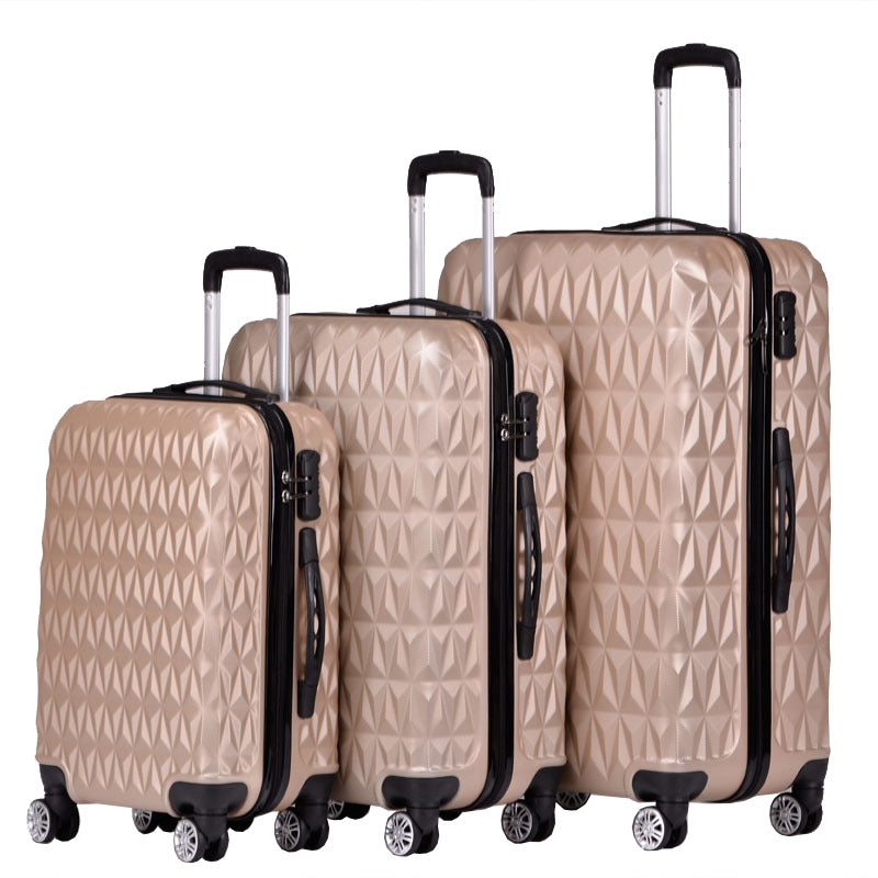 Unisex Textured Hard Shell Cabin Suitcase Kalsten