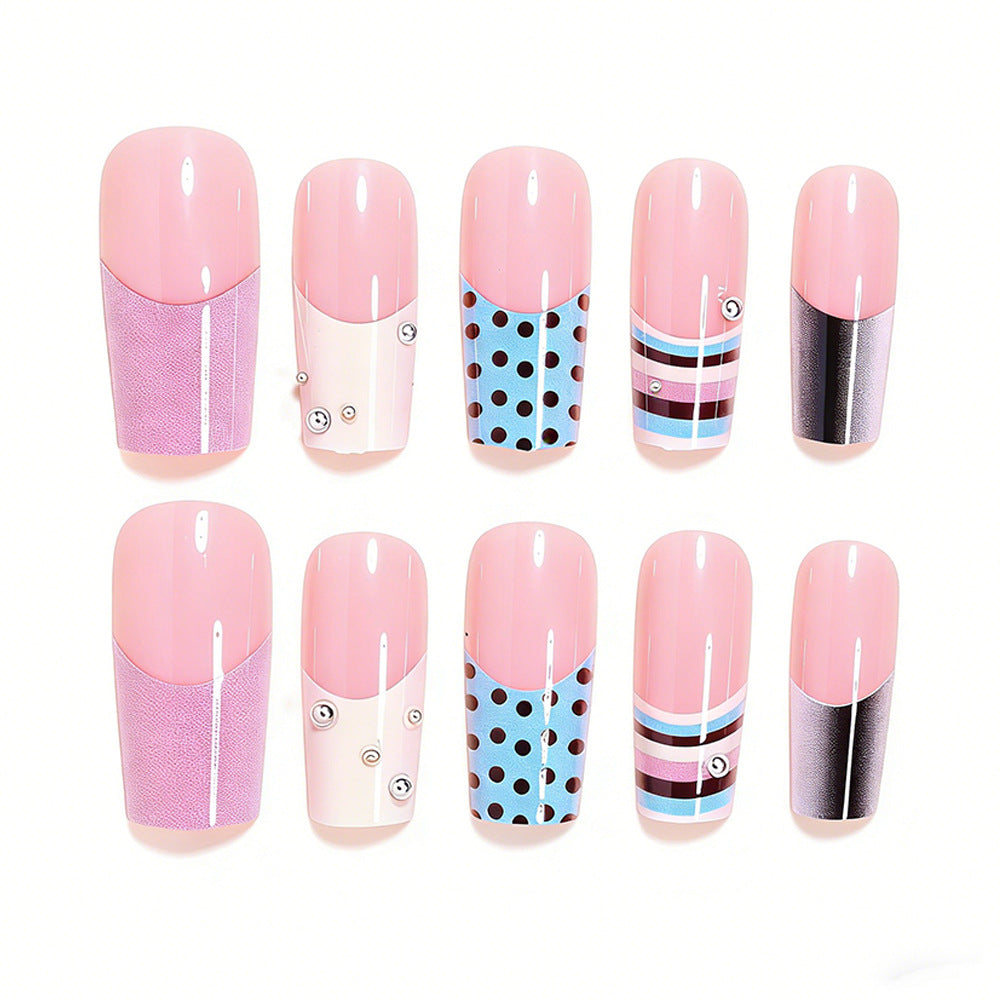 Decorative Press-On Nail Art with Intricate Patterns Kalsten