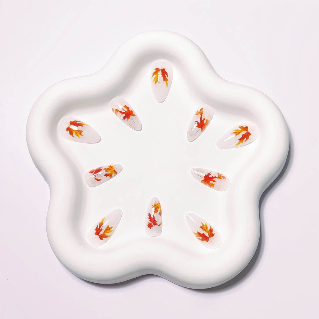 Artificial nails with autumn leaf design Kalsten