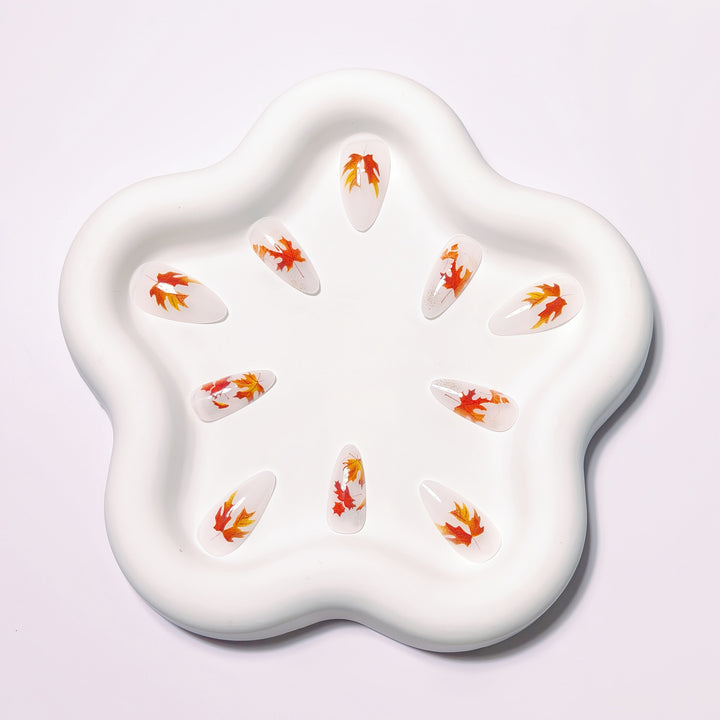 Artificial nails with autumn leaf design Kalsten