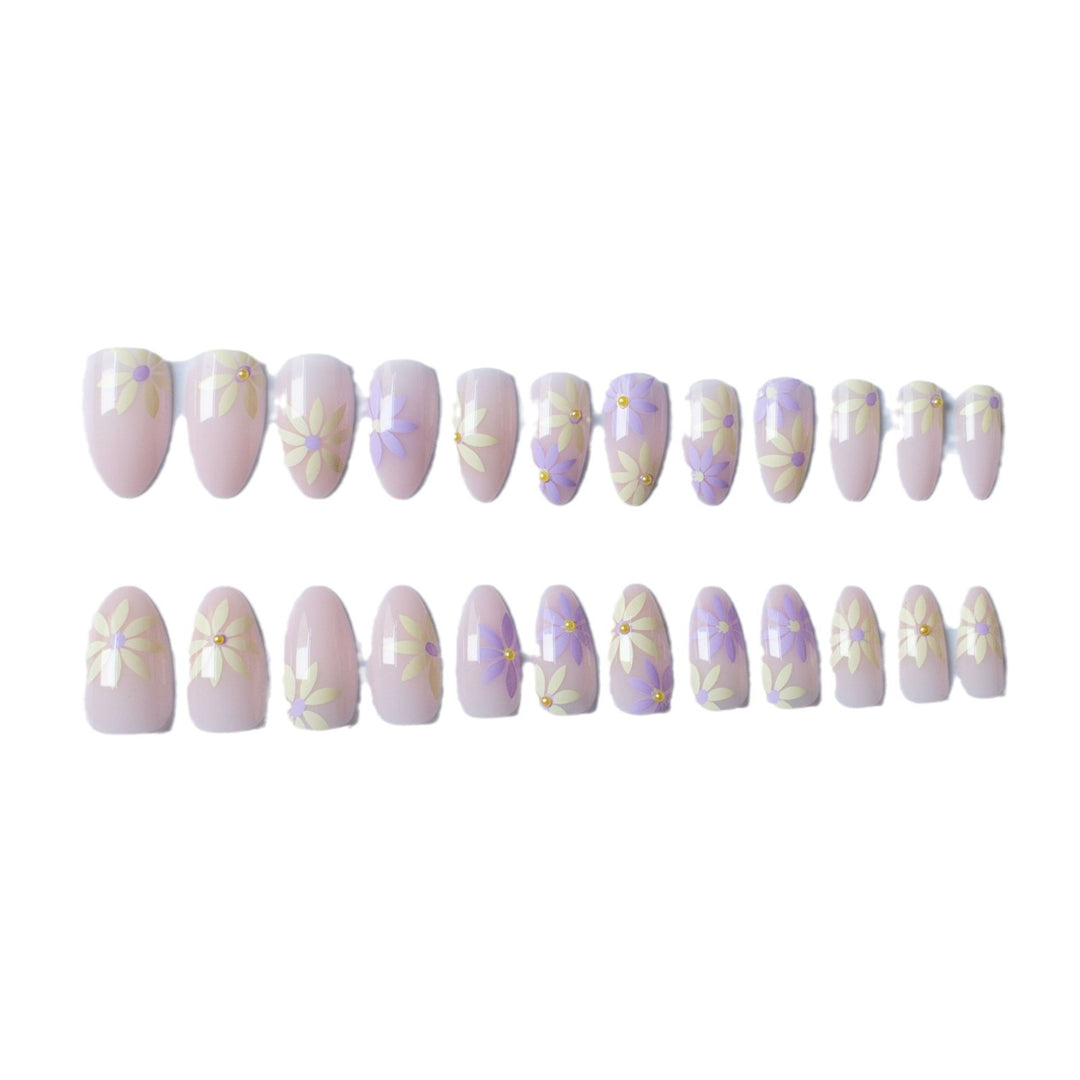 Elegant Floral Acrylic Nail Art