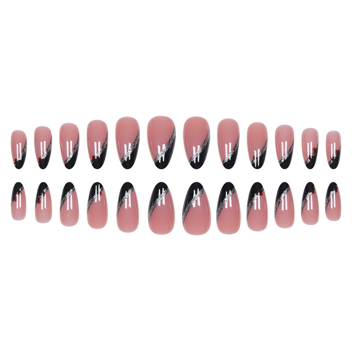 Elegant Stiletto Press-On Nails with Glitter Accents Kalsten