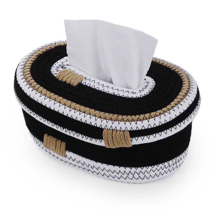 Elegant storage basket made of woven natural material Kalsten